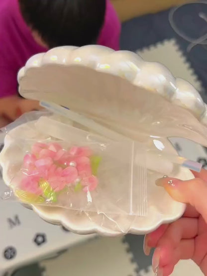 LÁMPARA DE TULIPÁN EN FORMA DE NUBE, CUBO Y CONCHITA